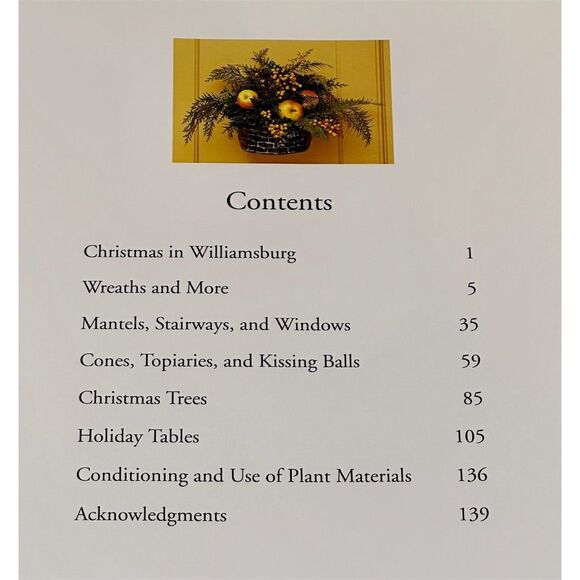 Christmas Decorations from Williamsburg Hardcover Craft and Decorating Book 1991 - Picture 8 of 9